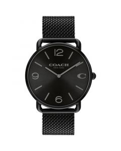 Unisex Elliot Black Stainless Steel Mesh Bracelet Watch 41mm