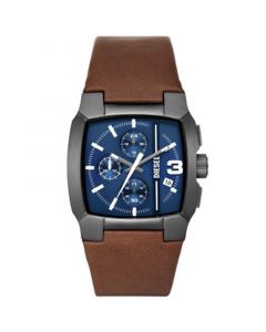 Men's Cliffhanger Quartz Chronograph Brown Leather Watch 40mm