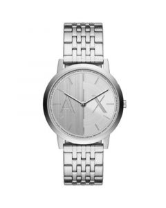 Men's Quartz Two Hand Silver-Tone Stainless Steel Watch 40mm