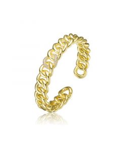 14K Gold Plated Chain Cuff Bracelet