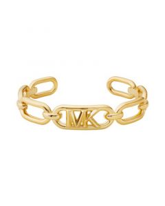 14K Gold Plated Frozen Empire Link Cuff Bracelet