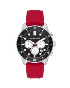 Men's Cunningham Chronograph Red Silicone Watch 44mm