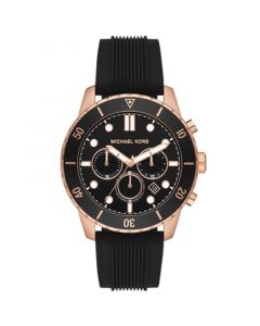 Men's Cunningham Chronograph Black Silicone Watch 44mm