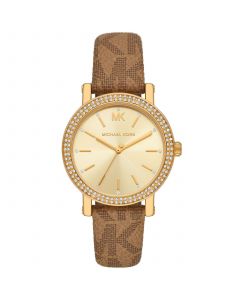 Women's Corey Three-Hand Brown Polyvinyl Chloride Watch 38mm