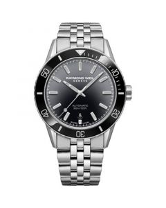 Men's Swiss Automatic Freelancer Diver Stainless Steel Bracelet Watch 43mm