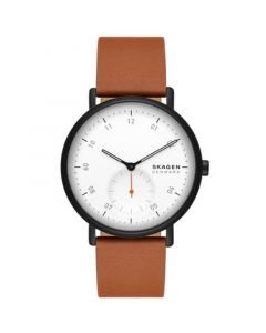 Men's Kuppel Quartz Three Hand Brown Leather, 44mm