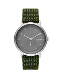 Men's Kuppel Quartz Three Hand Green Fabric Watch, 44mm