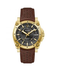 Men's Precisionist Icon Brown Leather Strap Watch 40mm