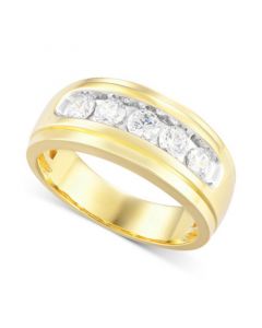 Men's Diamond Channel-Set Band (1 ct. t.w.) in 10k Gold