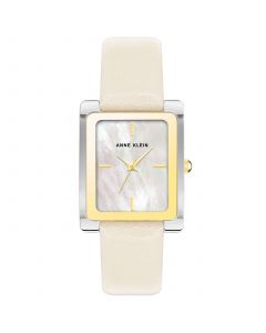 Women's Quartz Ivory Genuine Leather Watch 28mm x 36mm