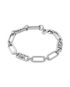 Platinum Plated Empire Link Chain Bracelet