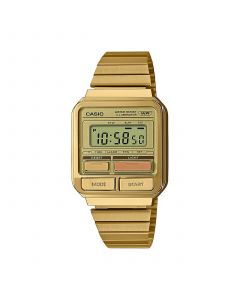 Unisex Digital Gold-Tone Stainless Steel Watch 33.5mm, A120WEG-9AVT