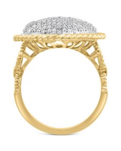 EFFY® Diamond Pavé Heart Ring (3/4 ct. t.w.) in 14k Two-Tone Gold