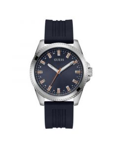 Men's Analog Navy Silicone Watch 44mm