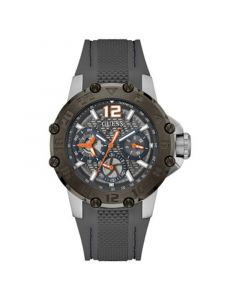 Men's Multi-Function Gray Silicone Watch 46mm