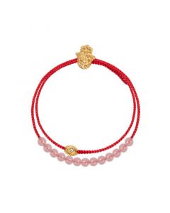 United in Love - Rose Quartz Evil Eye Red String Wrap