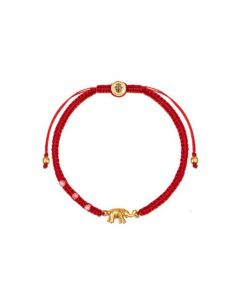 Stand in Strength - Red String Elephant Charm Bracelet