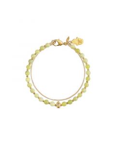 Enlightened Soul - Buddha Jade Gold Chain Bracelet