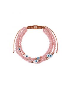 Vision of Love - Rose Quartz Evil Eye Bracelet