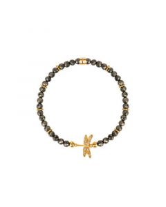 Emotional Maturity - Pyrite Dragonfly Charm Bracelet