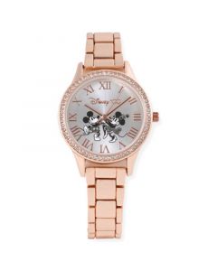 Unisex Disney 100th Anniversary Analog Rose Gold-Tone Alloy Watch 26mm