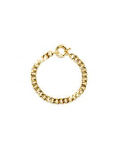 18K Gold Plated Chunky Cuban Chain - Lisa Bracelet 9" For Women