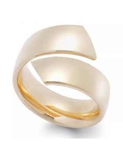 Bypass Ring in 14k Yellow Gold and 14k White Gold