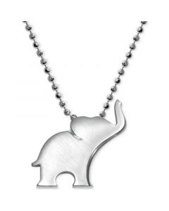 Little Luck by Elephant Pendant Necklace in Sterling Silver