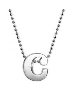 Little Letter by Initial Pendant Necklace in Sterling Silver