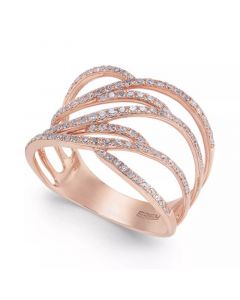 Pavé Rose by EFFY® Diamond Ring in 14k Yellow Gold (Also available in Rose Gold & White Gold)