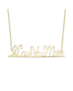 "I Love You More" Pendant Necklace in 18k Gold over Sterling Silver