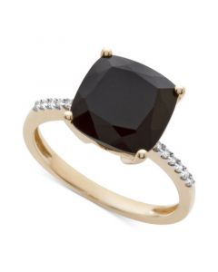 Onyx (1-1/6 ct. t.w.) and Diamond Accent Ring in 14k Gold