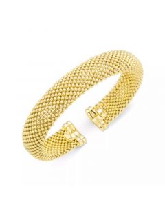 Mesh Bangle Bracelet in 14k Gold over Sterling Silver