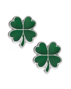 Children's Four-Leaf Clover Stud Earrings in Sterling Silver