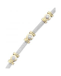 Diamond Bracelet (1 ct. t.w.) in 14k White & Yellow Gold