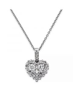 EFFY® Diamond Heart Pendant Necklace (5/8 ct. t.w.) in 14k White, Yellow, or Rose Gold