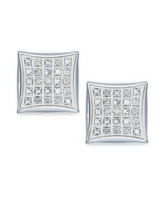 Men's Diamond Earrings in Stainless Steel (1/4 ct. t.w.)