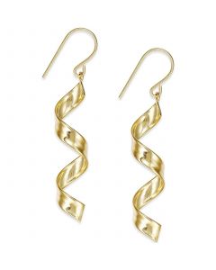 Swirl Drop Earrings in 10k Gold