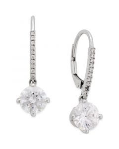 Cubic Zirconia Earrings in 14k White Gold