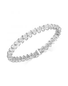 Diamond Tennis Bracelet in Sterling Silver (1/2 ct. t.w.)