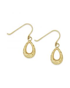 Diamond-Cut Teardrop Earrings in 10k Gold