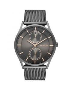 Men's Holst Smoke-Tone Stainless Steel Mesh Bracelet Watch 40mm SKW6180