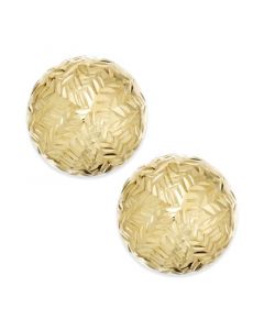 Chevron-Cut Ball Stud (8mm) Earrings in 14k Gold