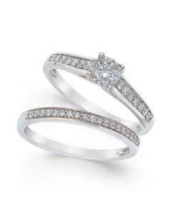 Diamond Bridal Set (1/2 ct. t.w.) in 14k White Gold