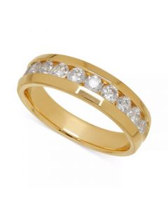 Men's Diamond Band (1 ct. t.w.) in 14k White Gold (Also in 14k Yellow Gold)