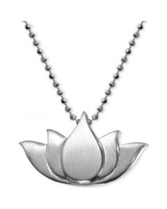 Little Faith Lotus Blossom Pendant Necklace in Sterling Silver