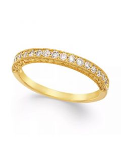 Diamond Milgrain Band  (1/4 ct. t.w.) in 14k Gold or 14k White Gold