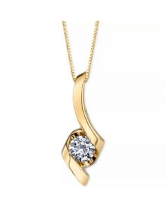 Diamond Twist Pendant Necklace (1/4 ct. t.w.) in 14k Gold, White or Rose Gold