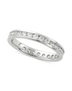 Diamond Channel Set Eternity Band (1 ct. t.w.) in 14k White Gold