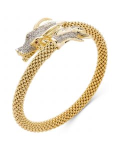 Diamond Dragon Bypass Bracelet (1 ct. t.w.) in 14k Gold over Sterling Silver